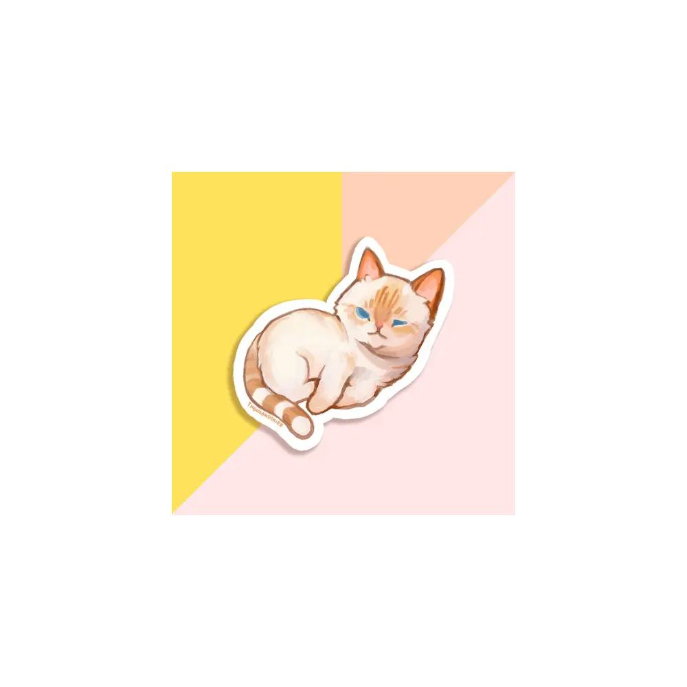 Stickers, Art & School, Thousand Skies, Vinyl, Transparent, Flame Point Siamese Cat, 760456